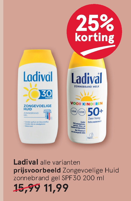 Ladival   zonnebrandolie folder aanbieding bij  Etos - details