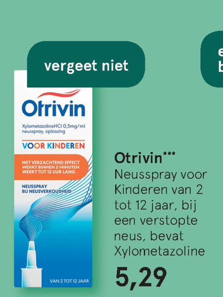 Otrivin   neusspray folder aanbieding bij  Etos - details