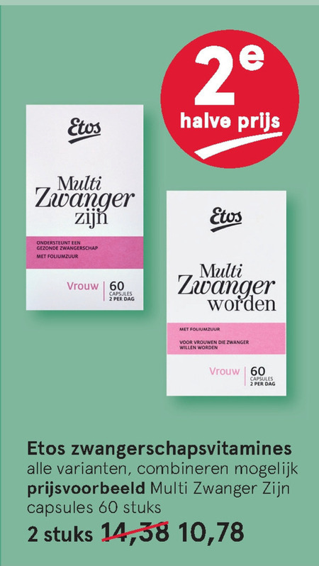 Etos Huismerk   multivitaminen folder aanbieding bij  Etos - details