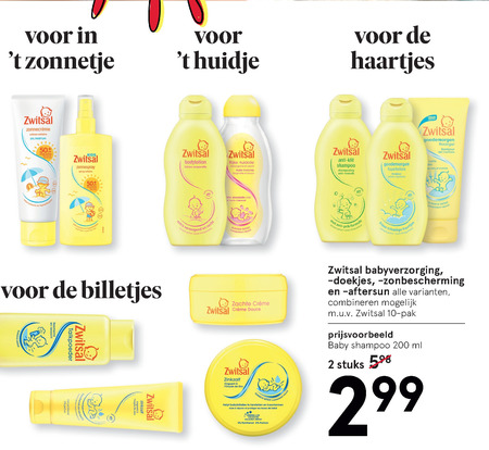 Zwitsal   babyverzorging, shampoo folder aanbieding bij  Etos - details