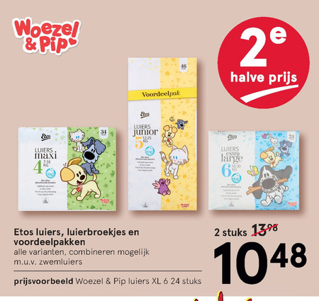 Etos Huismerk   luierbroekjes, luiers folder aanbieding bij  Etos - details