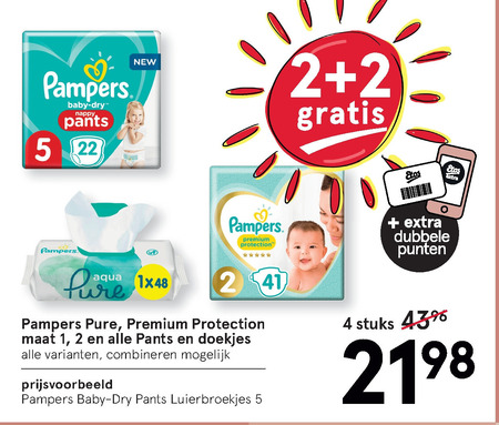 Pampers   luierbroekjes, luiers folder aanbieding bij  Etos - details