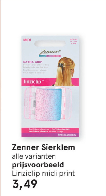 Zenner   haarklemmen folder aanbieding bij  Etos - details