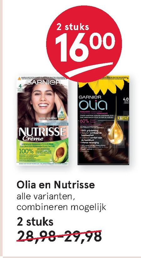 Garnier Nutrisse   haarkleuring folder aanbieding bij  Etos - details