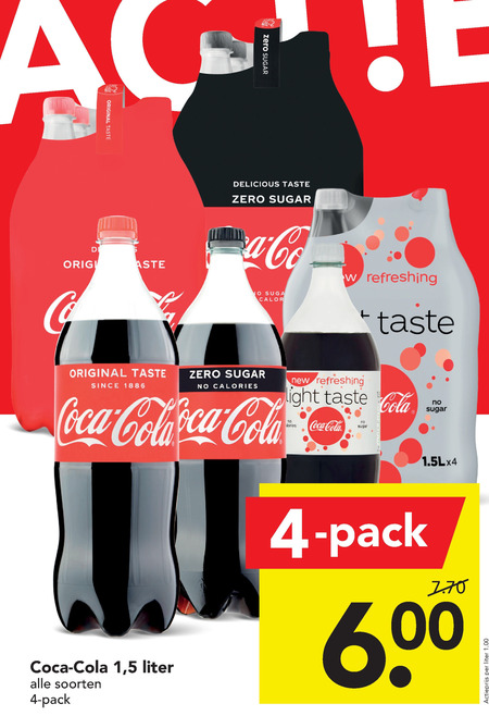 Coca-Cola   cola folder aanbieding bij  Deen - details