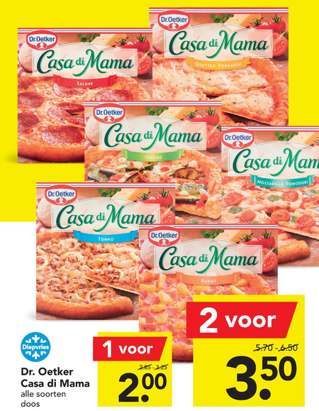 Dr Oetker   diepvriespizza folder aanbieding bij  Deen - details