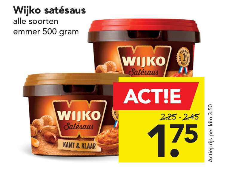 Wijko   satesaus folder aanbieding bij  Deen - details