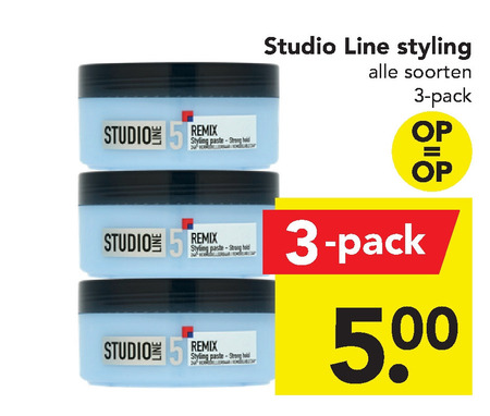 Studio Line   hairspray, haargel folder aanbieding bij  Deen - details