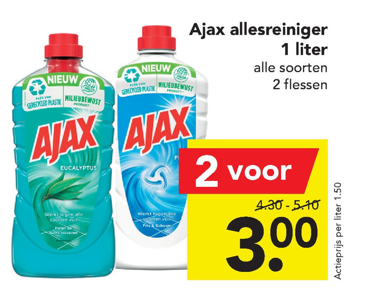 Ajax   allesreiniger folder aanbieding bij  Deen - details