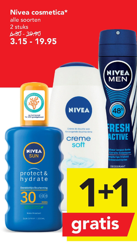 Nivea   deodorant, douchegel folder aanbieding bij  Deen - details