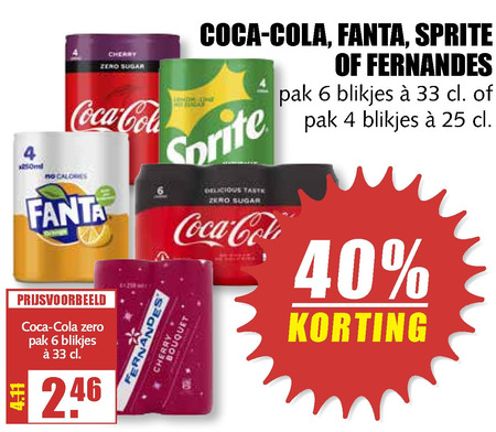 Sprite   cola, frisdrank folder aanbieding bij  MCD Supermarkt Basis - details