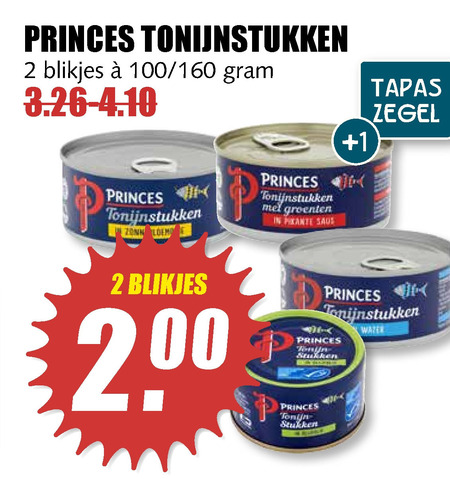 Princes   tonijn in blik folder aanbieding bij  MCD Supermarkt Basis - details