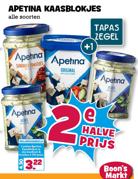 Apetina   feta folder aanbieding bij  Boons Markt - details