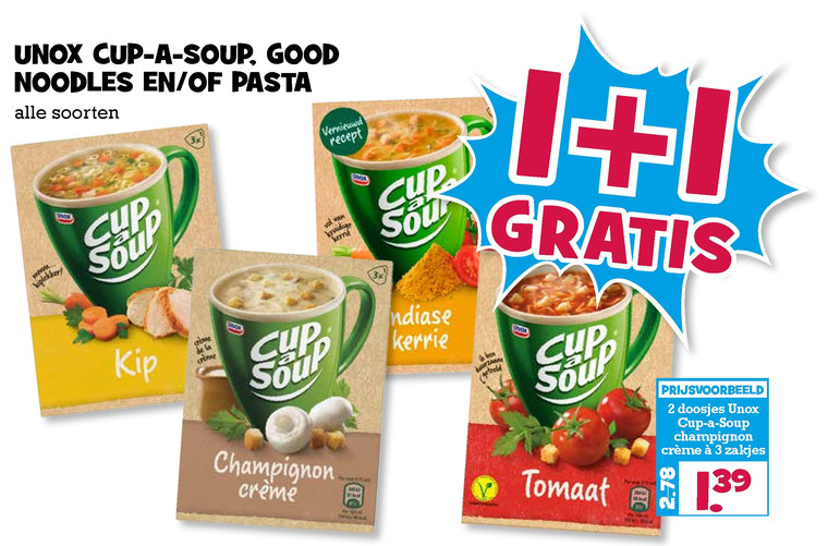 Cup a Soup   soep, noodles folder aanbieding bij  Boons Markt - details