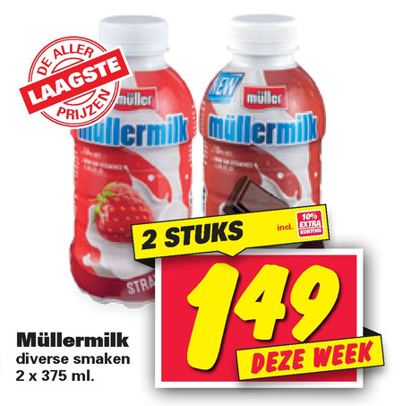 Mullermilk   chocolademelk folder aanbieding bij  Nettorama - details