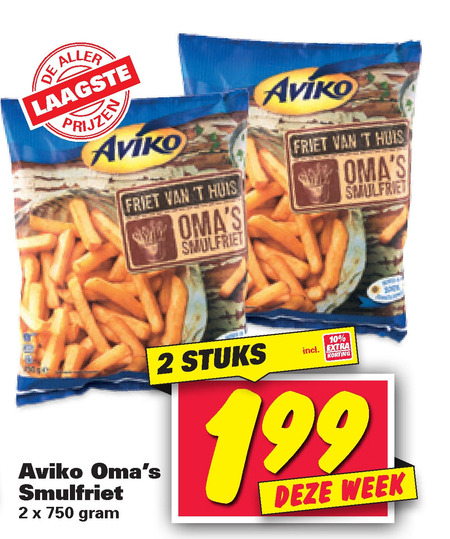 Aviko   patat folder aanbieding bij  Nettorama - details