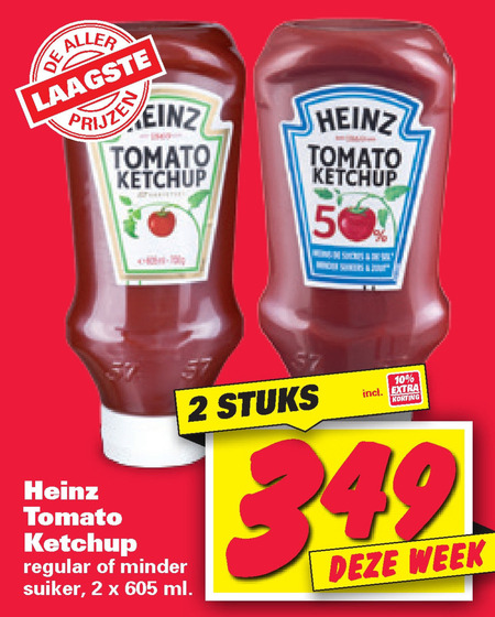 Heinz   tomatenketchup folder aanbieding bij  Nettorama - details