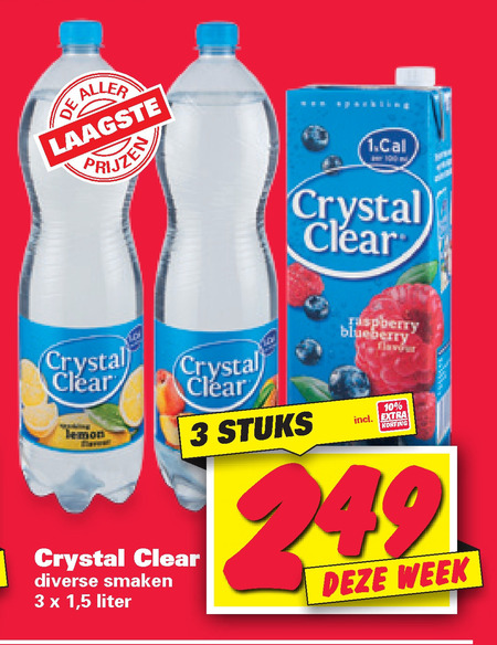 Crystal Clear   fruitdrank folder aanbieding bij  Nettorama - details