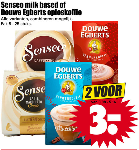 Douwe Egberts   koffiepad, oploskoffie folder aanbieding bij  Dirk - details