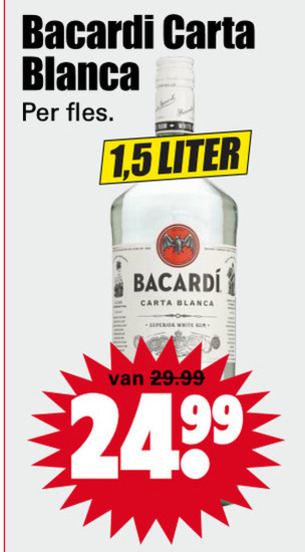 Bacardi   rum folder aanbieding bij  Dirk - details