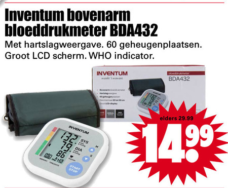 nederlaag wasmiddel Gentleman vriendelijk Inventum bloeddrukmeter folder aanbieding bij Dirk - details