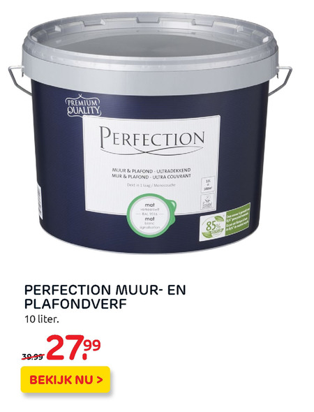 Perfection   plafondverf, muurverf folder aanbieding bij  Praxis - details