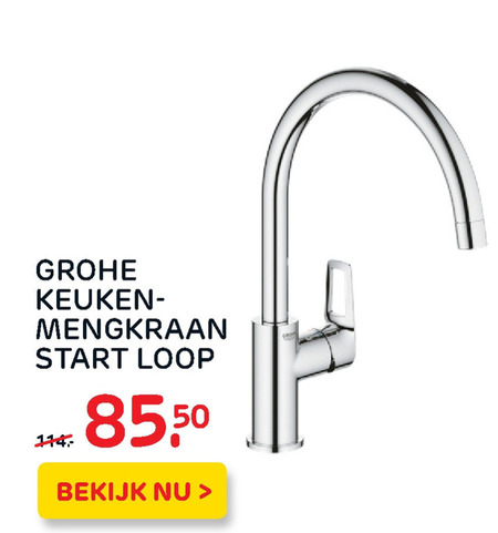 kalmeren ontwikkeling Schotel Grohe keukenkraan folder aanbieding bij Praxis - details