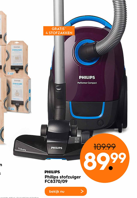 Philips   stofzuiger folder aanbieding bij  Blokker - details