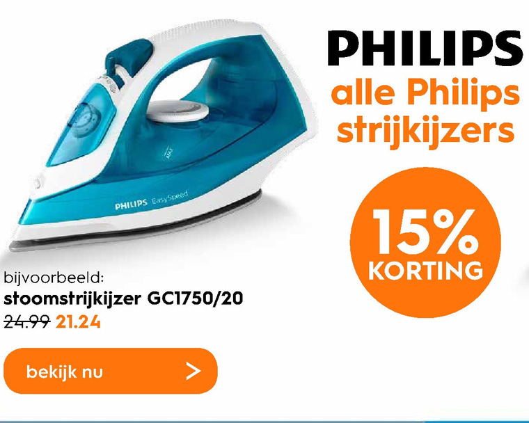 als vaak Thriller Philips stoomstrijkijzer folder aanbieding bij Blokker - details