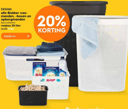 Blokker Huismerk   heupwasmand, wasmand folder aanbieding bij  Blokker - details