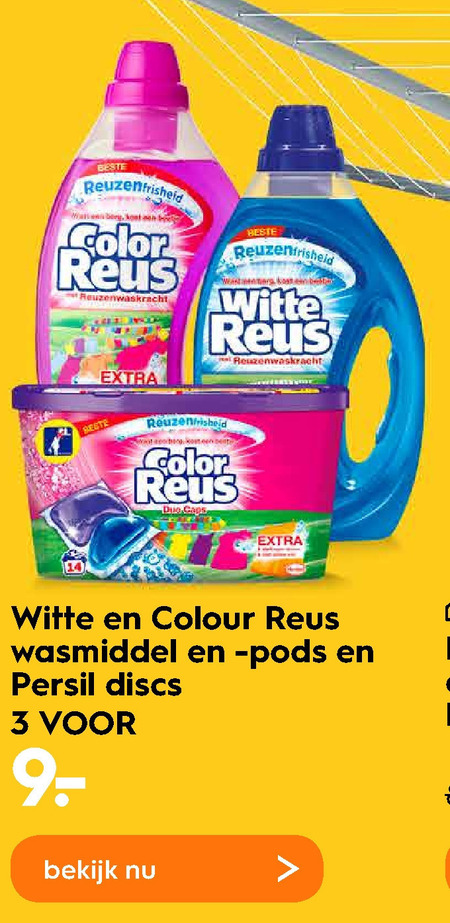 Witte Reus   wasmiddel folder aanbieding bij  Blokker - details