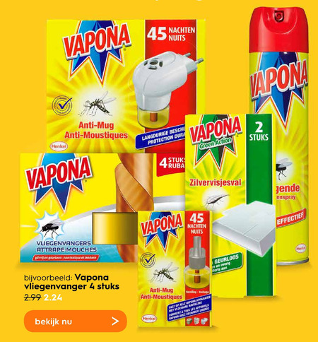 Vapona   insectenbestrijding, antimuggenstekker folder aanbieding bij  Blokker - details