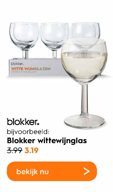 Blokker Huismerk   wijnglas folder aanbieding bij  Blokker - details