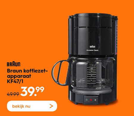 Braun   koffiezetapparaat folder aanbieding bij  Blokker - details