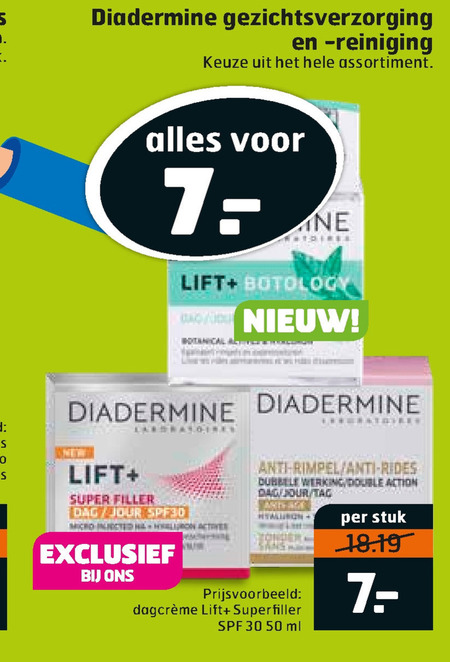 Diadermine   dagcreme, nachtcreme folder aanbieding bij  Trekpleister - details