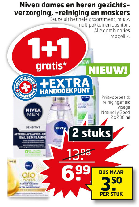 Nivea   gezichtsreiniging, heren gezichtsverzorging folder aanbieding bij  Trekpleister - details