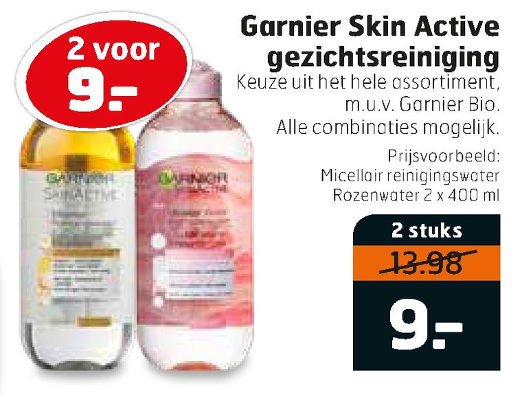 Garnier Skin Active   gezichtsverzorging, gezichtsreiniging folder aanbieding bij  Trekpleister - details