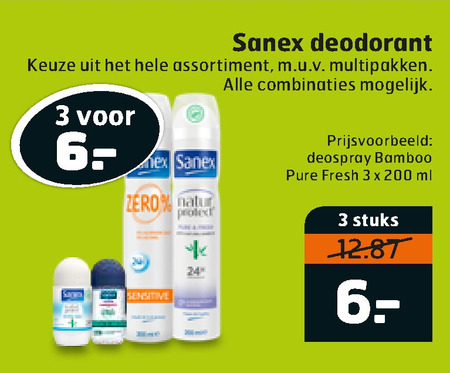 Sanex   deodorant folder aanbieding bij  Trekpleister - details