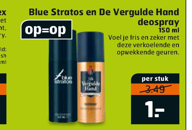 Blue Stratos   deodorant folder aanbieding bij  Trekpleister - details