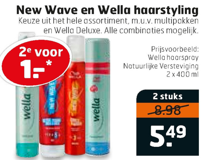 Wella   haargel, hairspray folder aanbieding bij  Trekpleister - details