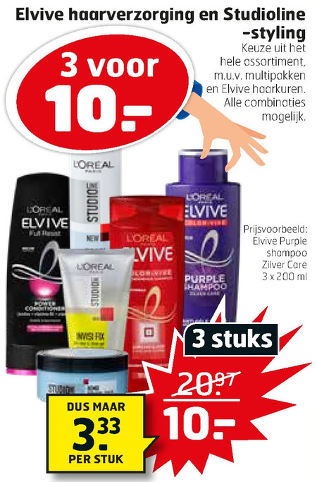 Elvive   shampoo folder aanbieding bij  Trekpleister - details