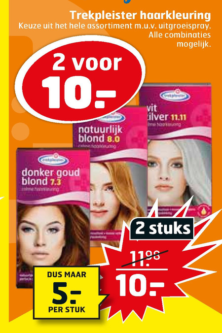 Trekpleister Huismerk   haarkleuring folder aanbieding bij  Trekpleister - details