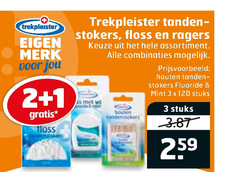 Trekpleister Huismerk   interdentale ragers, tandenstokers folder aanbieding bij  Trekpleister - details