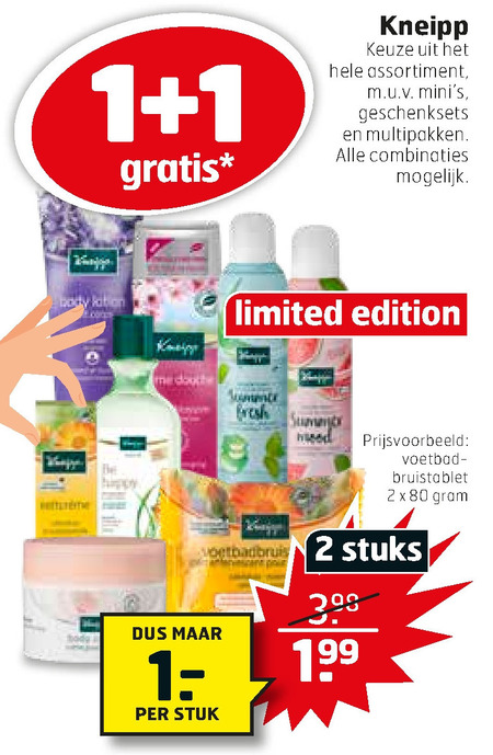 Kneipp   huidverzorging, douchegel folder aanbieding bij  Trekpleister - details