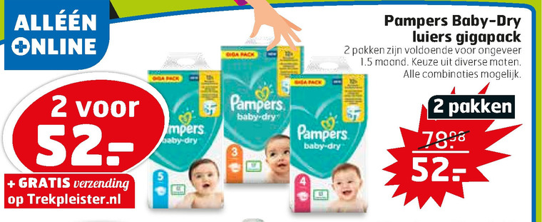 Pampers   luiers folder aanbieding bij  Trekpleister - details