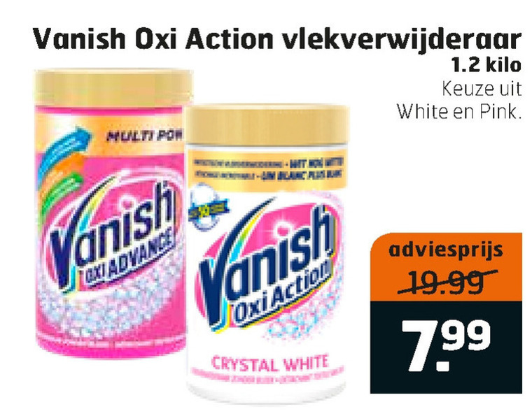 Vanish   vlekkenverwijderaar folder aanbieding bij  Trekpleister - details