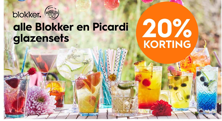 Blokker Huismerk   longdrink glas, bierglas folder aanbieding bij  Blokker - details