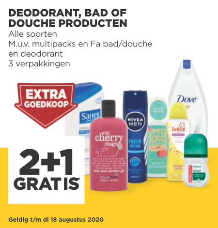 Alle merken   deodorant, douchegel folder aanbieding bij  Jumbo - details