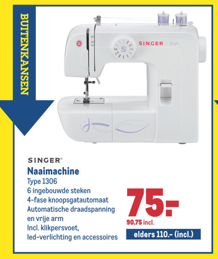 Singer   naaimachine folder aanbieding bij  Makro - details