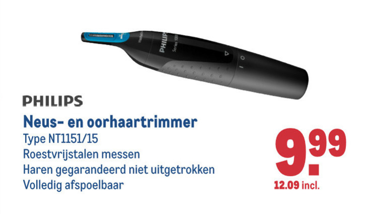 Philips   neustrimmer folder aanbieding bij  Makro - details